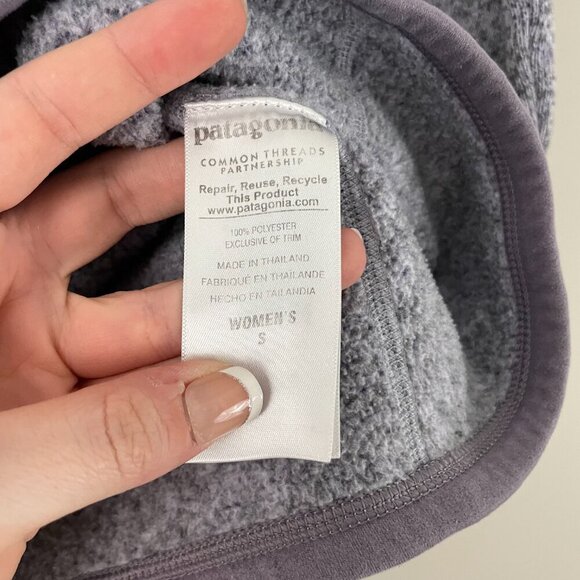 Patagonia Purple Better Sweater 1/4 Zip Pullover Jacket Size Small - Picture 3 of 5